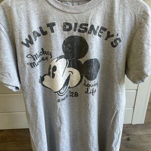 Disney Mickey Mouse Gray Short Sleeve Tee